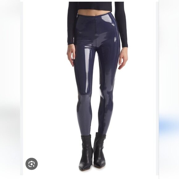 NWT COMMANDO | Faux Leather Latex Pants Navy Sz SMALL - Picture 1 of 5